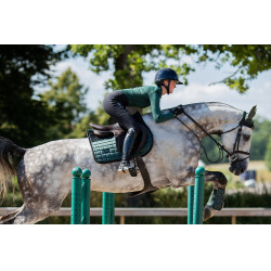 Manta de sela Equestrian Stockholm performance de salto Verde sicômoro