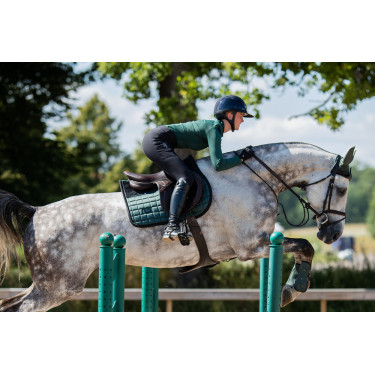 Manta de sela Equestrian Stockholm performance de salto Verde sicômoro