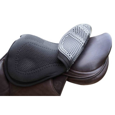 Capa de selim em gel In Acavallo 10 mm Dressage Preto