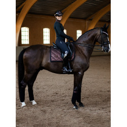 Casaco polar Equestrian Stockholm mulher Acaju cintilante