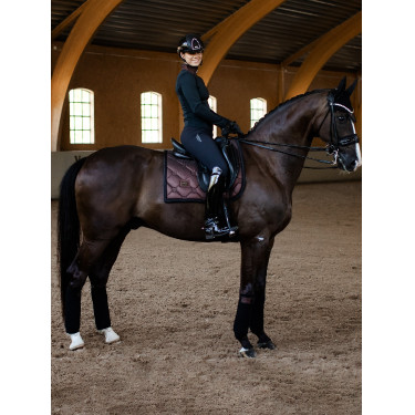 Casaco polar Equestrian Stockholm mulher Acaju cintilante