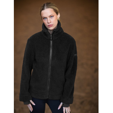 Casaco polar Teddy Equestrian Stockholm feminino Preto