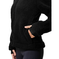 Casaco polar Teddy Equestrian Stockholm feminino Preto