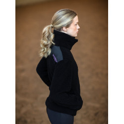 Casaco polar Teddy Equestrian Stockholm feminino Preto