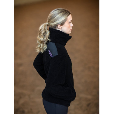 Casaco polar Teddy Equestrian Stockholm feminino Preto