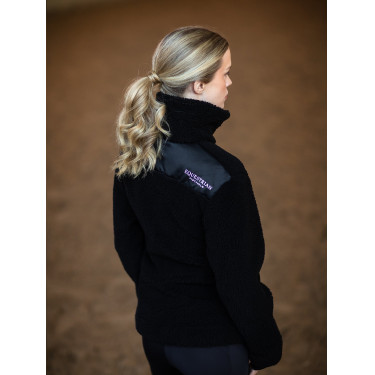 Casaco polar Teddy Equestrian Stockholm feminino Preto
