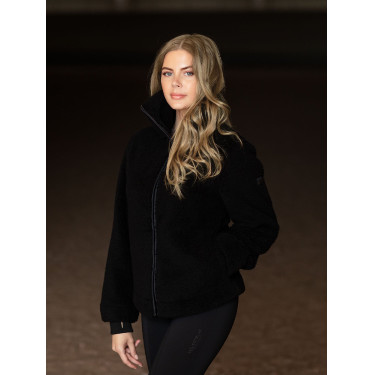 Casaco polar Teddy Equestrian Stockholm feminino Oceano escuro