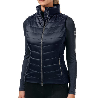Colete sem mangas Equestrian Stockholm feminino Equestrian Marinho Azul-marinho Colete sem mangas Equestrian Stockholm feminino Equestrian Marinho Azul-marinho
