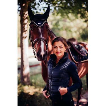 Colete sem mangas Equestrian Stockholm feminino Equestrian Marinho Azul-marinho Colete sem mangas Equestrian Stockholm feminino Equestrian Marinho Azul-marinho