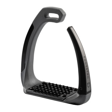 Estribos Supernova Equestro Cinza / preto Cinzento