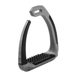 Estribos Supernova Equestro Cinza / preto Cinzento