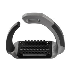 Estribos Supernova Equestro Cinza / preto Cinzento