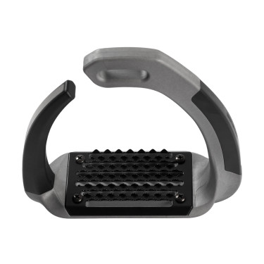 Estribos Supernova Equestro Cinza / preto Cinzento