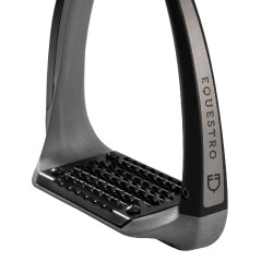 Estribos Supernova Equestro Cinza / preto Cinzento