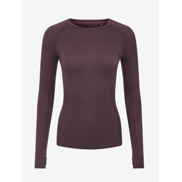 Camiseta de manga longa sem costura LeMieux Britney Ameixa escura Violeta