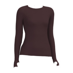 Camiseta de manga longa sem costura LeMieux Britney Ameixa escura Violeta