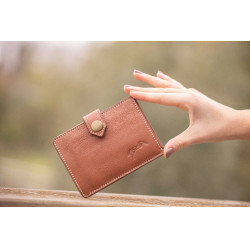 Porta-cartões Pénélope Cartoon Conhaque Castanho