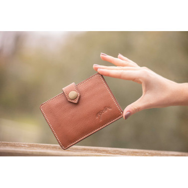 Porta-cartões Pénélope Cartoon Conhaque Castanho