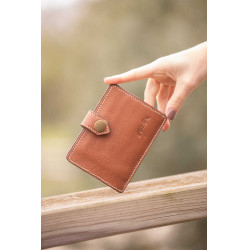 Porta-cartões Pénélope Cartoon Conhaque Castanho