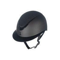 Capacete Alarion Diamond HKM Preto / prateado
