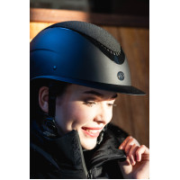 Capacete Alarion Diamond HKM Preto / prateado