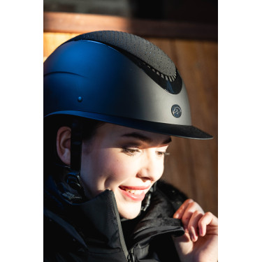 Capacete Alarion Diamond HKM Preto / preto