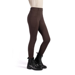 Legging Mia fundo 1/1 em silicone HKM Castanho escuro