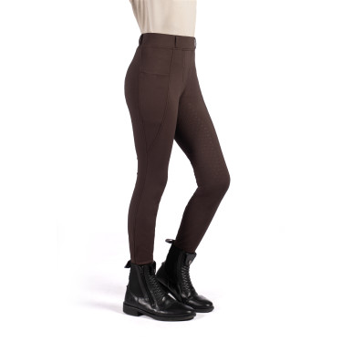 Legging Mia fundo 1/1 em silicone HKM Castanho escuro