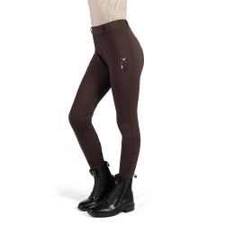 Legging Mia fundo 1/1 em silicone HKM Castanho escuro