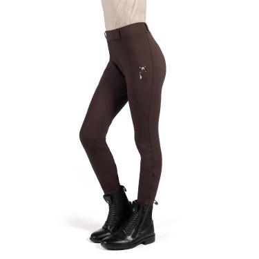 Legging Mia fundo 1/1 em silicone HKM Castanho escuro