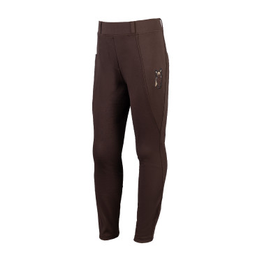 Legging Mia fundo 1/1 em silicone HKM Castanho escuro