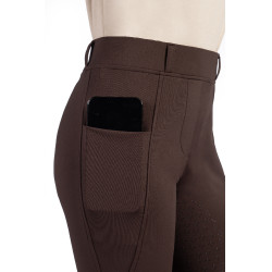 Legging Mia fundo 1/1 em silicone HKM Castanho escuro