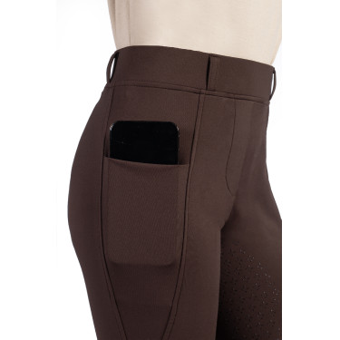 Legging Mia fundo 1/1 em silicone HKM Castanho escuro