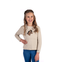 Polo de manga comprida Mia HKM Bege