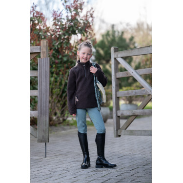 Camisola polar infantil Mia HKM Castanho escuro