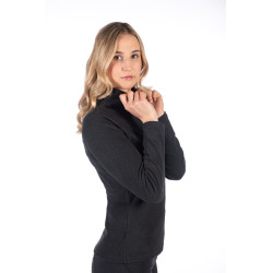 T-shirt de manga comprida de gola alta Eva HKM Preto