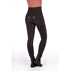 Legging Rio fundo 1/1 em silicone HKM Castanho escuro