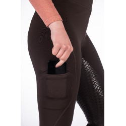 Legging Rio fundo 1/1 em silicone HKM Castanho escuro