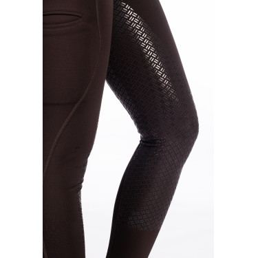 Legging Rio fundo 1/1 em silicone HKM Castanho escuro
