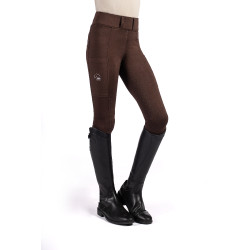 Legging Lana II Style assento 1/1 em silicone HKM Castanho escuro