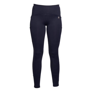 Legging Arezzo com fundo inteiro em silicone Lauria Garrelli Azul escuro