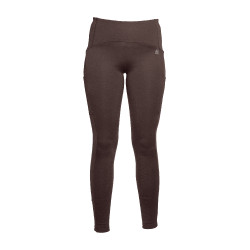 Legging Arezzo com fundo inteiro em silicone Lauria Garrelli Castanho escuro