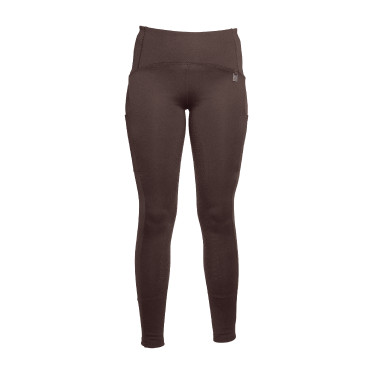Legging Arezzo com fundo inteiro em silicone Lauria Garrelli Castanho escuro