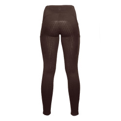 Legging Arezzo com fundo inteiro em silicone Lauria Garrelli Castanho escuro