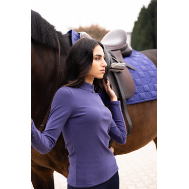 Polo de mangas compridas Arezzo Soft Lauria Garrelli Índigo Azul