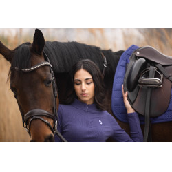 Polo de mangas compridas Arezzo Soft Lauria Garrelli Índigo Azul