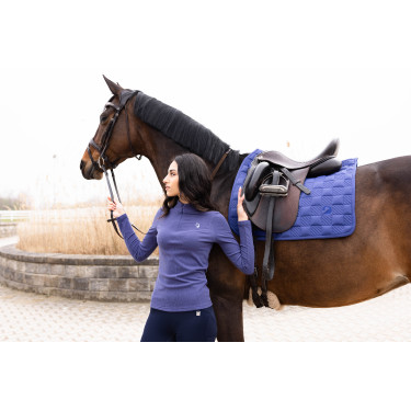 Polo de mangas compridas Arezzo Soft Lauria Garrelli Índigo Azul