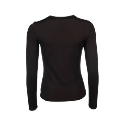 Polo de mangas compridas Arezzo Function Lauria Garrelli Castanho escuro