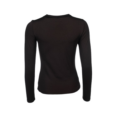 Polo de mangas compridas Arezzo Function Lauria Garrelli Castanho escuro