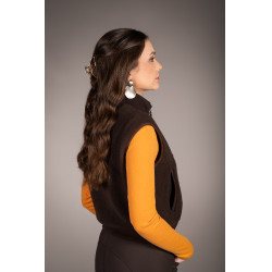 Colete Arezzo Teddy Lauria Garrelli Castanho escuro